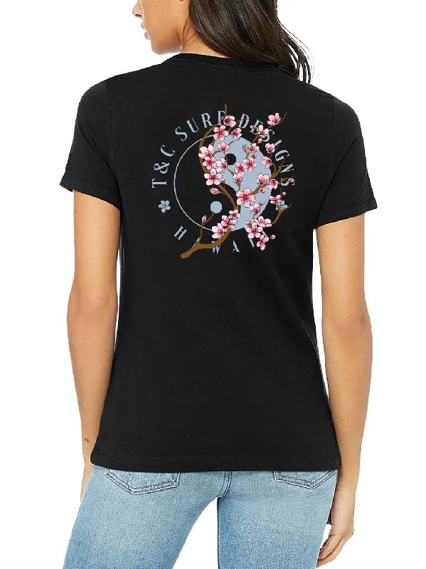 Women's Plus-Size Garments T&C Surf Cherry Bloom Relax Tee