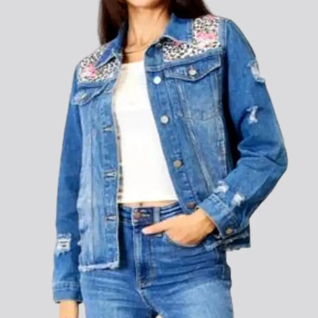 Women's Stylish Professional Apparel Regular y2k jean jacket
 for ladies