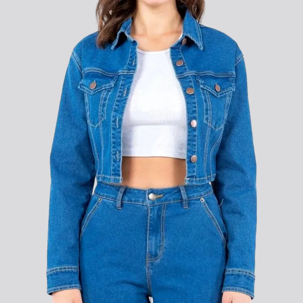 Fashionable Dresses for Women Chic cutout boho women's denim jacket