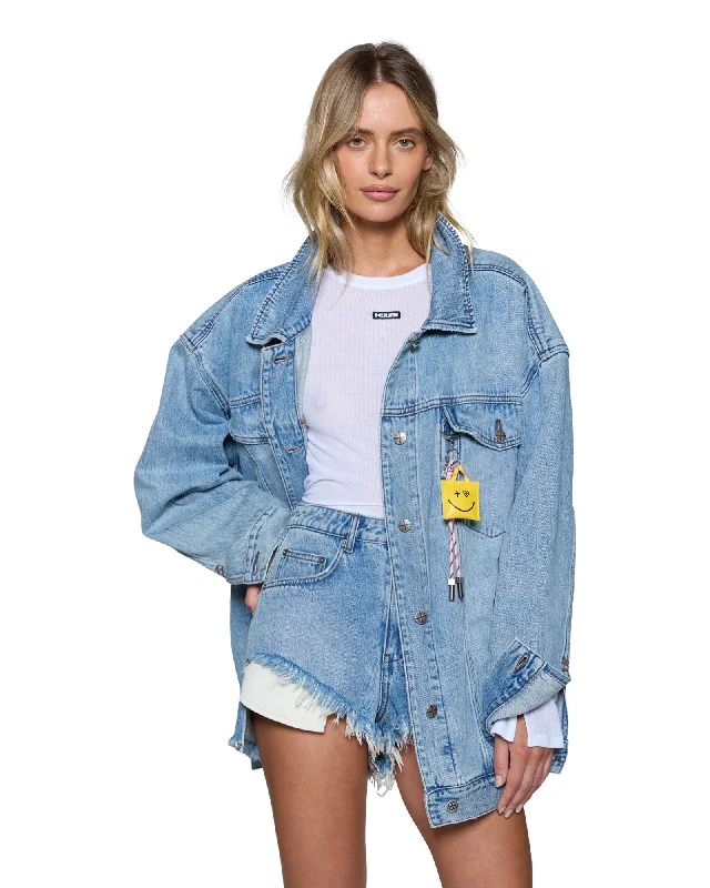 Workwear Fashion for Women KSUPER OVERSIZED JACKET BABES BLUE