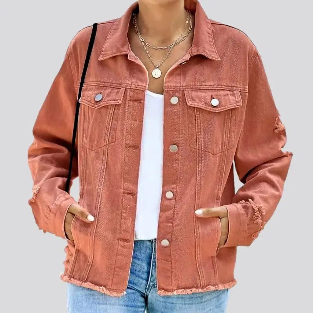 Women's Date Night Outfit Regular vintage women's jean jacket