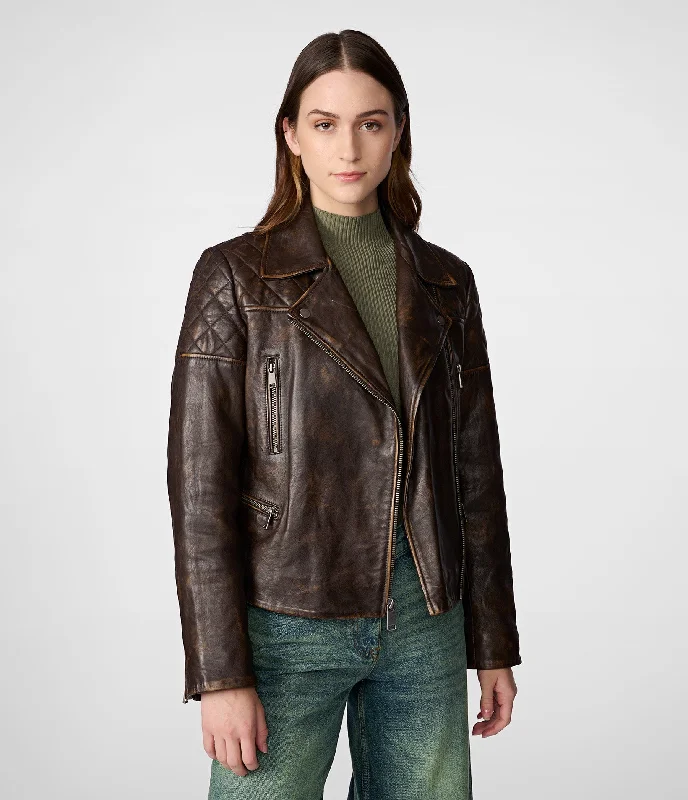 Flash Sale Or Flash Sales Rebecca Hand Painted Leather Moto Jacket