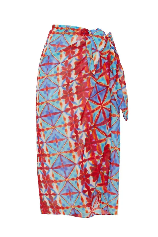 Women's Vacation Garments Selena Sarong In Sea Glass
