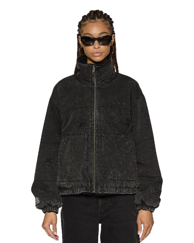 Women's Seasonal Fashion Trends REVERSIBLE PUFFER JACKET NOIR KRAFTWERK/BLACK