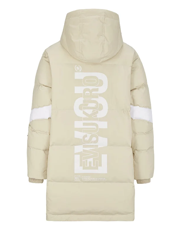 Women's Athleisure Apparel Logo Print Padded Coat