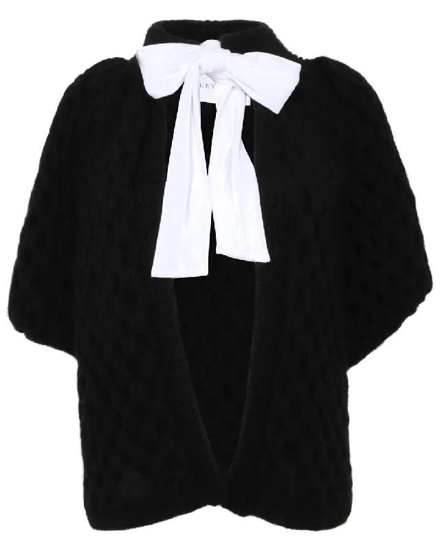 Women's Office Attire Black & Cream Matilda Cashmere Coat