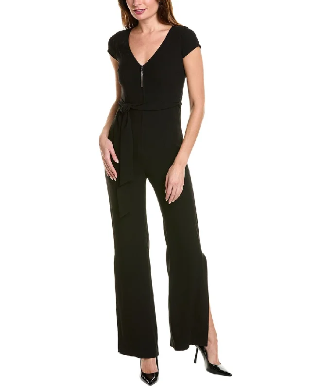 Affordable Luxury Women's Apparel Elie Tahari Front Zip Jumpsuit