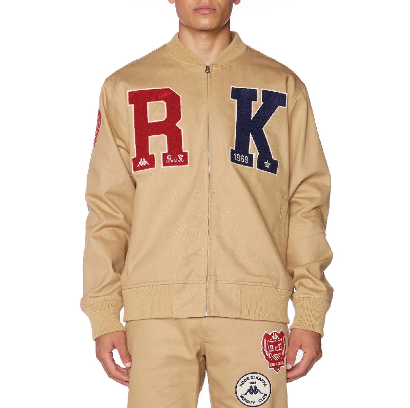 Casual Style for Busy Women Robe Giovani Finale Varsity Jacket - Beige
