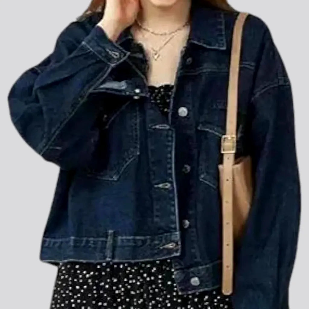 High-Quality Women's Fashion Dresses Casual oversized women's denim jacket