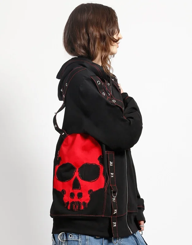 Women's Charming Outfit For Events SCARE HOODY RED
