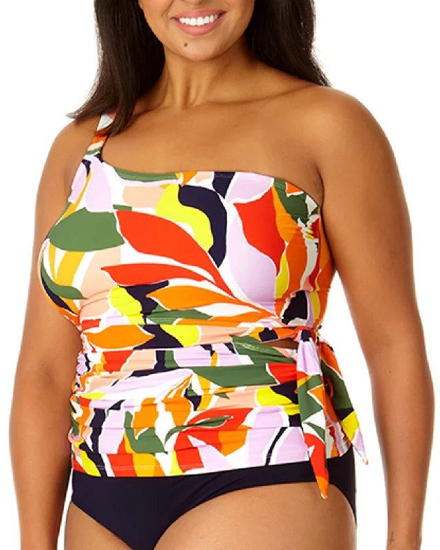 Women's Clothes And Garments Anne Cole Assymetric Tie Side Tankini