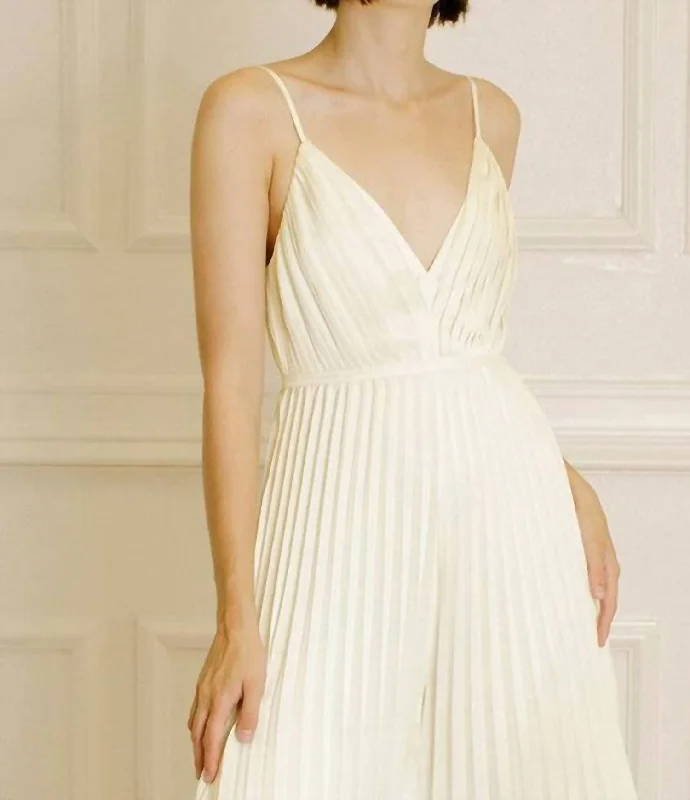 Women's Comfortable Lounge Outfit Always Sophisticated Jumpsuit In Cream