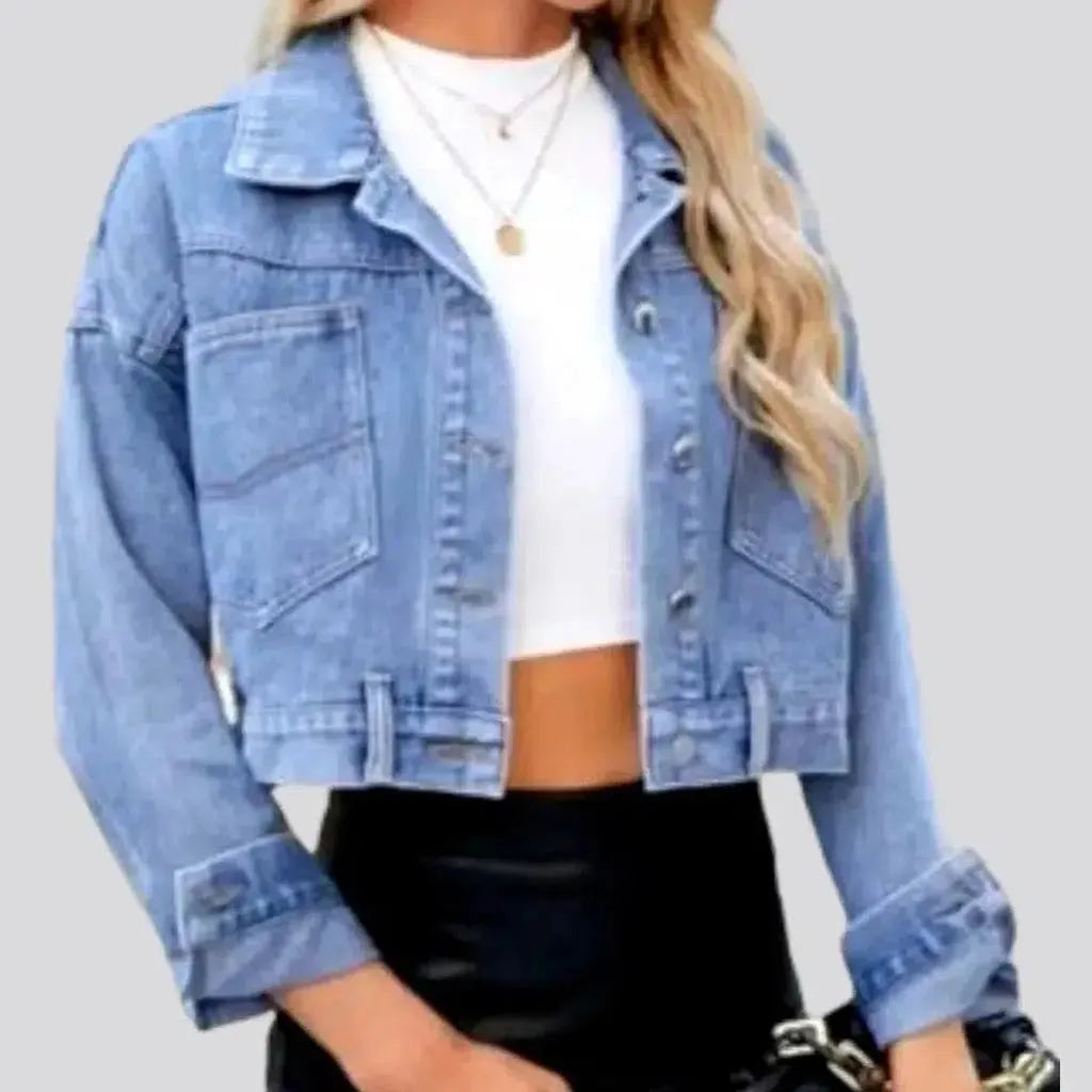 Clothing For Women Stonewashed denim jacket
 for women