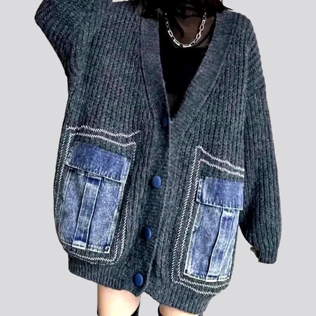 Women's Fashion Essentials Boho style denim cardigan for ladies