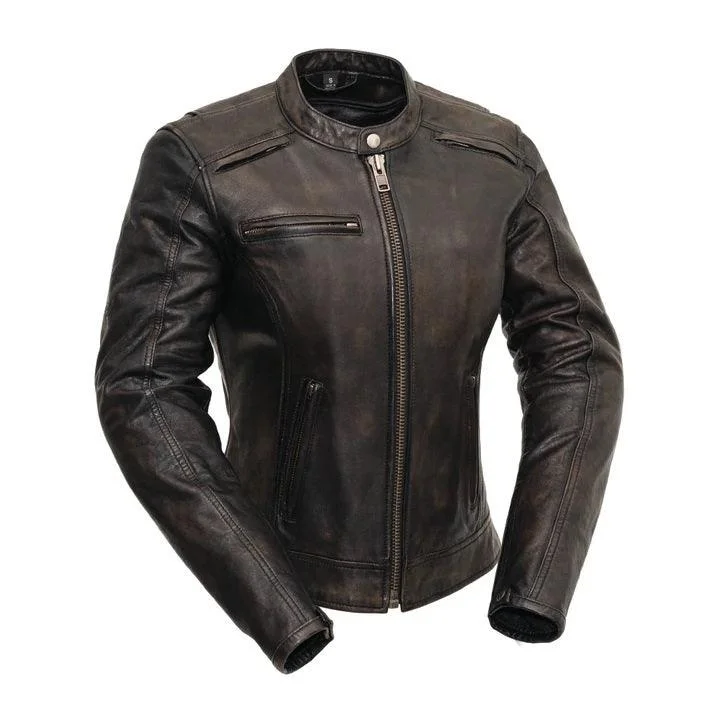 Women's Office Outfit Trickster Womens Motorcycle Leather Jacket