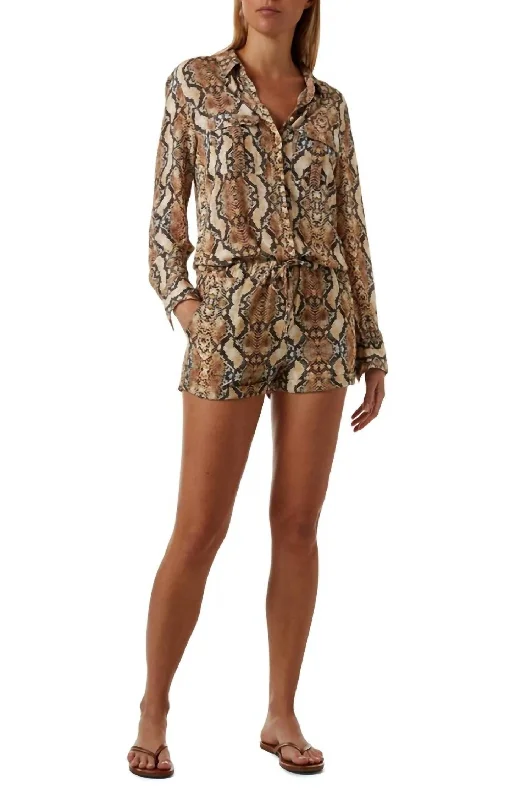 Clothing Sales Chloe Romper In Snakeprint