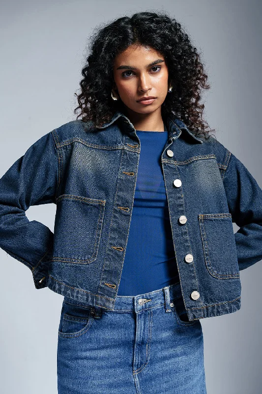 Women's Party Clothes Deep Blue Dream Denim Jacket