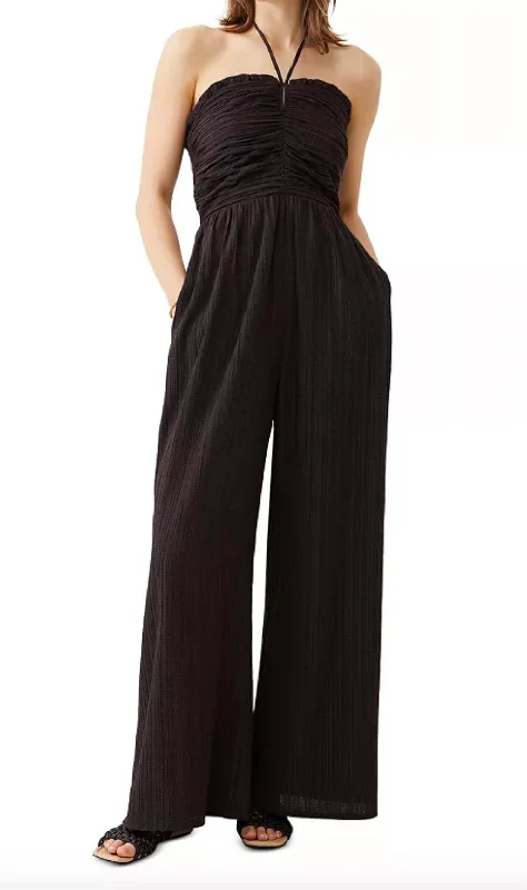 Modern Women's Clothes Bonny Pleated Jumpsuit In Chocolate
