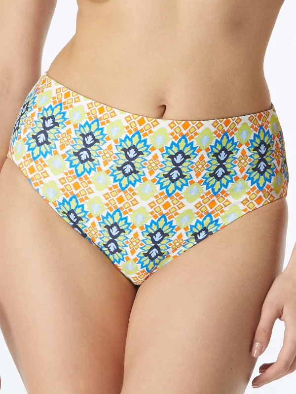 Affordable Fashion Clothing For Women Coco Reef Women's Grecian Tile Verso High-Waist Reversible Bikini Bottom