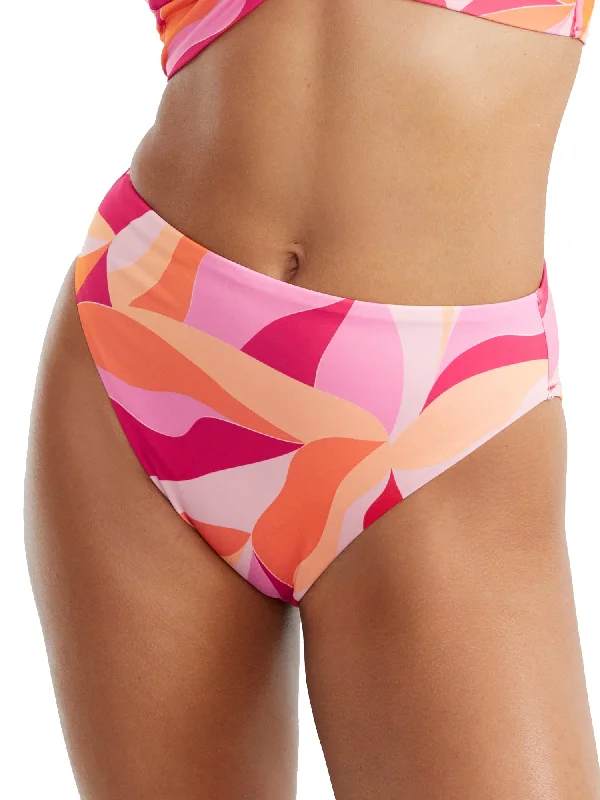 Holiday Discount Sanctuary Swim Women's Shell Abstract High-Waist Bikini Bottom
