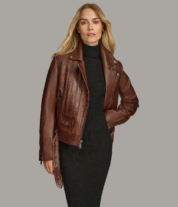 Women's Holiday Apparel Bria Rail Quilted Moto