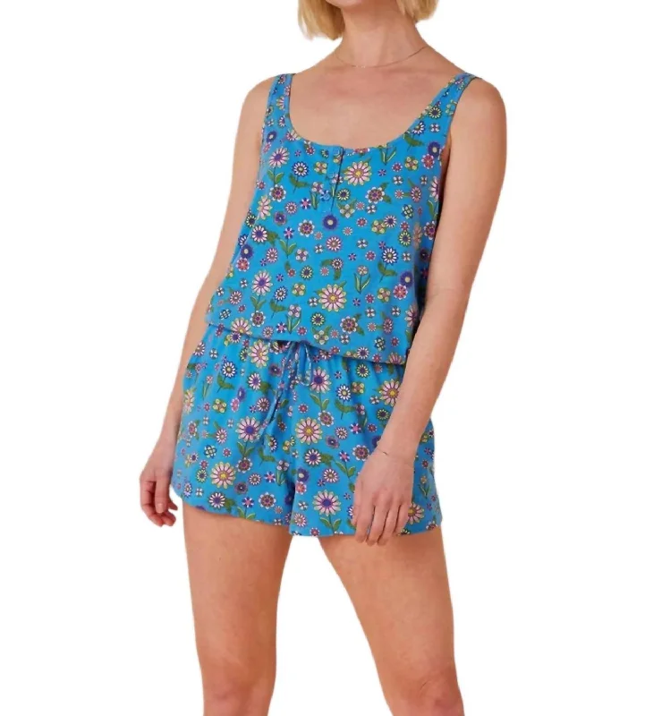 Plus-Size Women's Garments Stevie Pima Knit Romper In Blue