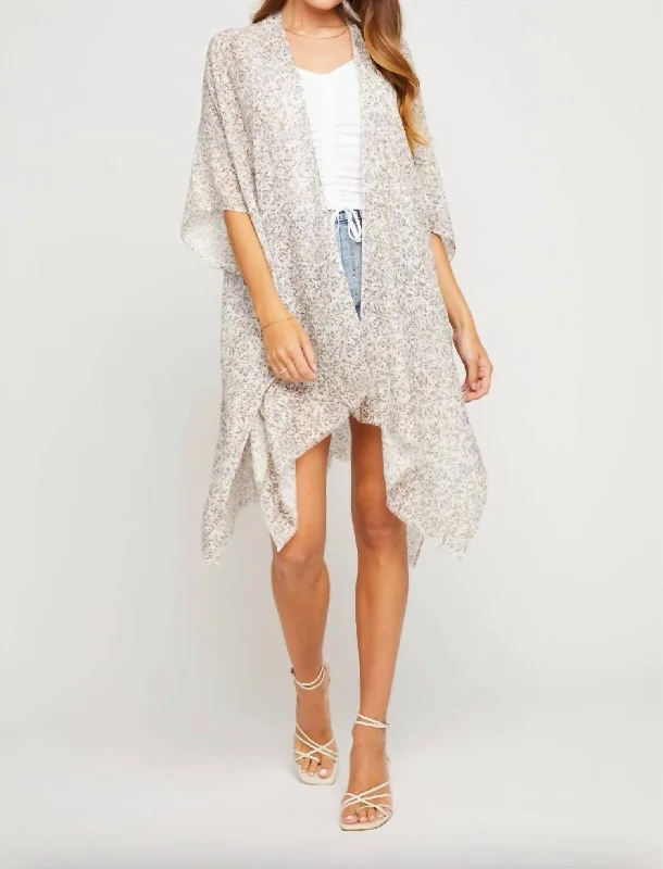 Relaxed Fit Women's Fashion Rosabelle Cover-Up In Lilac Floral
