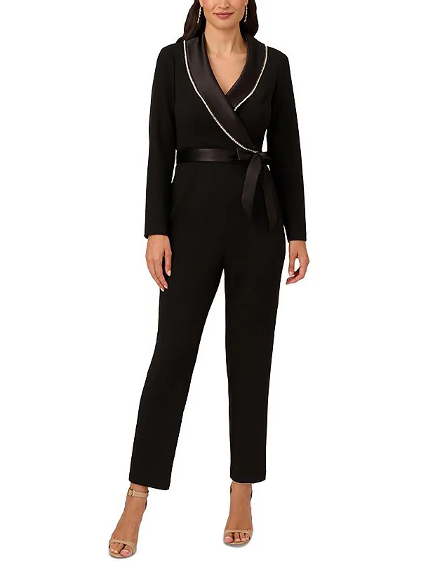 Big Sale Event Womens Embellished Tuxedo Jumpsuit