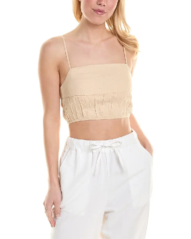 Women's Classic Attire Onia Air Smocked Linen-Blend Tank