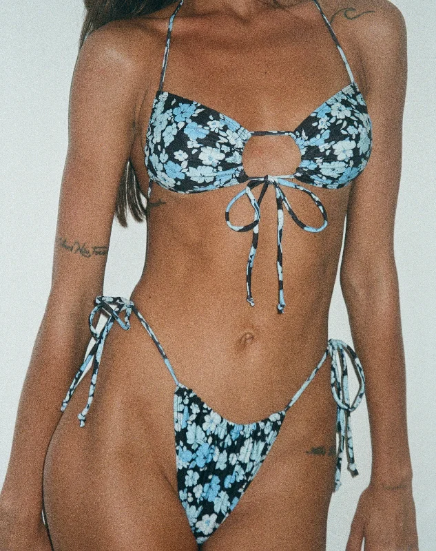 Women's Office Attire Ricoa Bikini Top in Pastel Blue Floral
