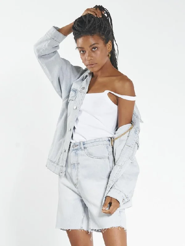 Trendy Outfits For Ladies Madi Jacket - Light Blue Fade
