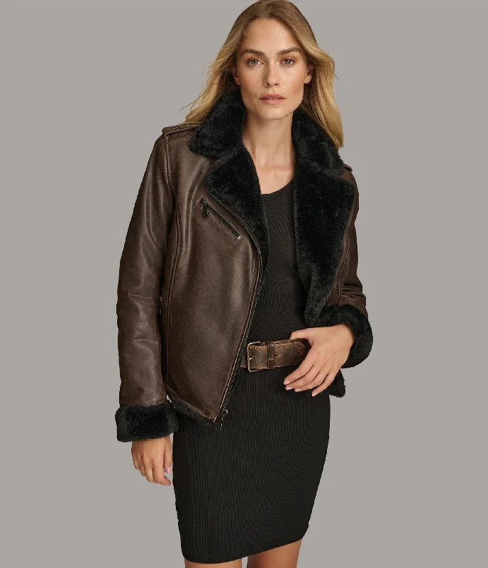 Women's Everyday Garments Oaklynn Faux Shearling Moto