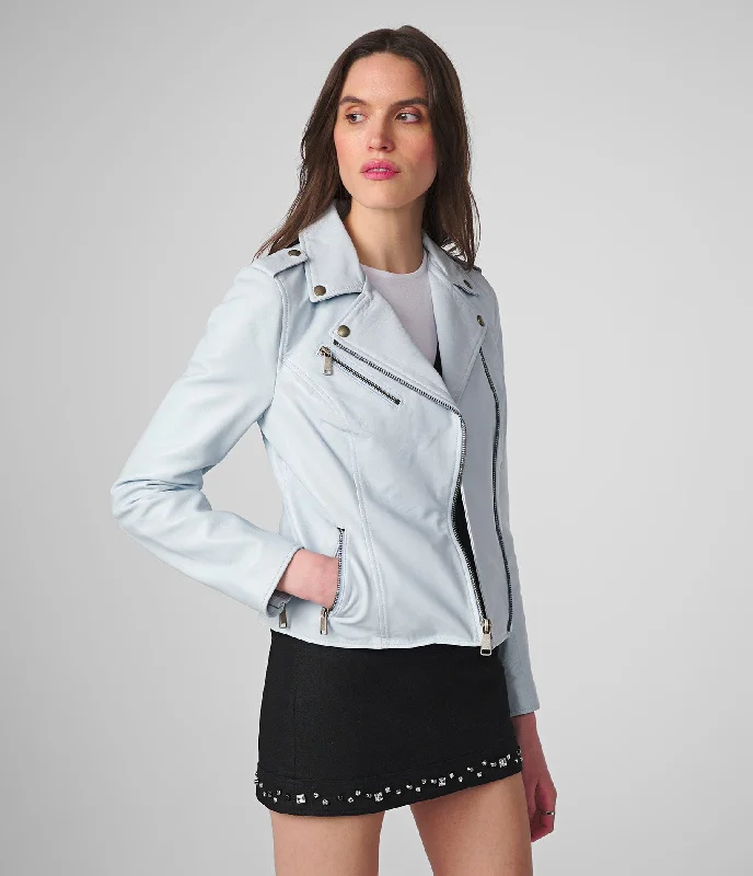 Trendy Women's Outfits for Casual Wear Serena Genuine Leather Moto Jacket