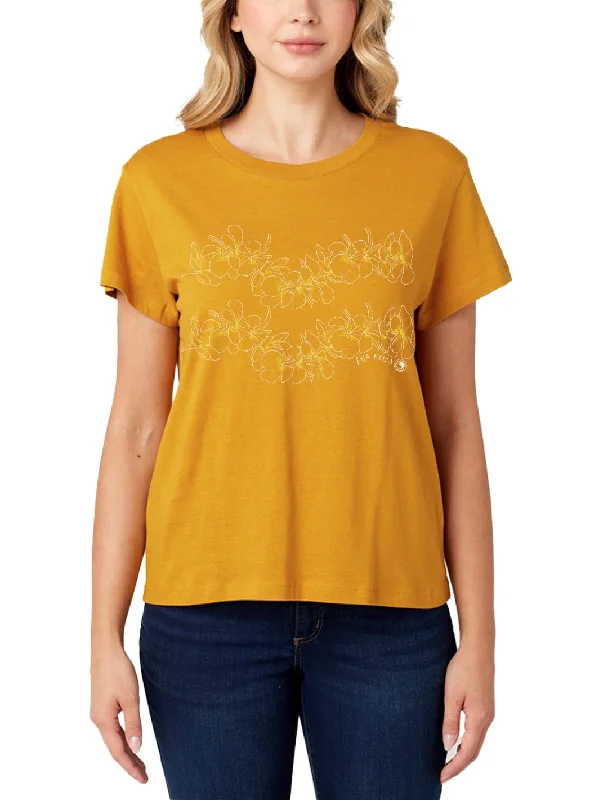 Women's High-Fashion Attire T&C Surf Simple Plumeria Boyfriend Tee