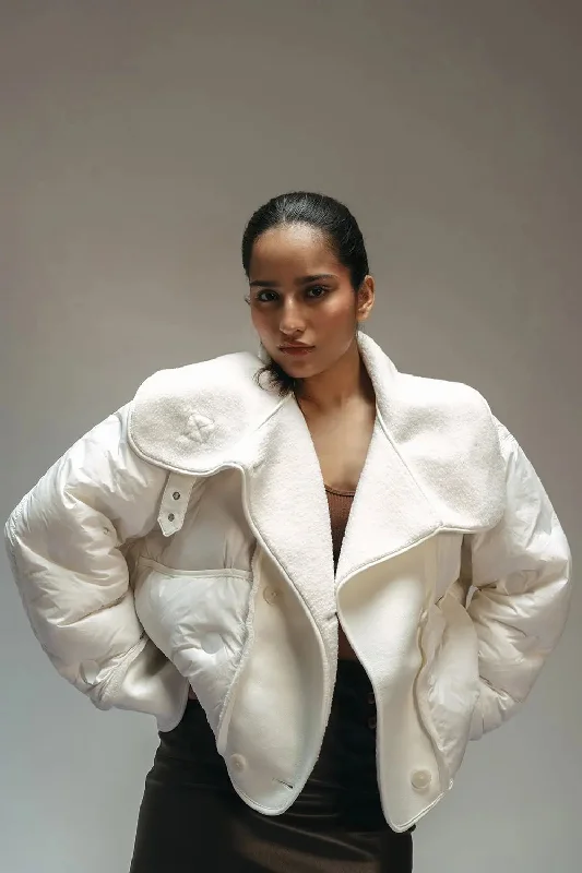 Clothes For Sale Snowflake Double Breasted Puffer Jacket