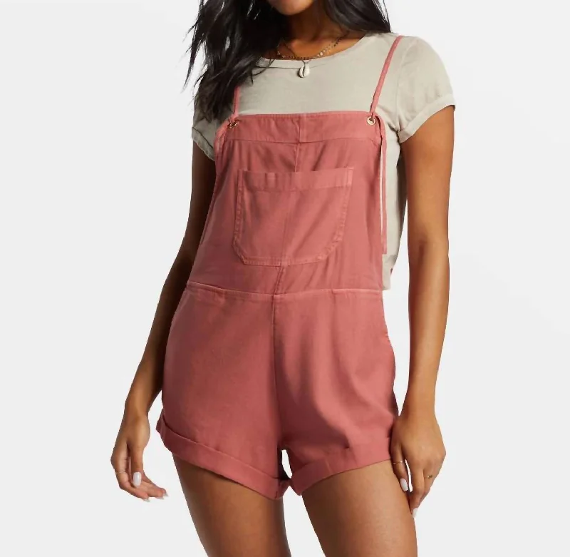 Formal Garments For Women Wild Pursuit Romper In Red Clay