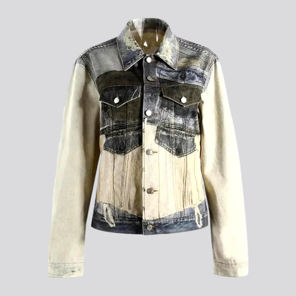 Women's Clothes And Apparel Fashionable oversized painted women's jean jacket