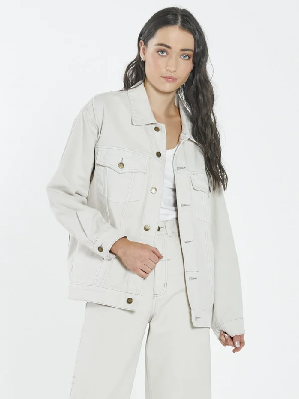 Online Boutiques Clothing Madi Jacket - Vintage Bone