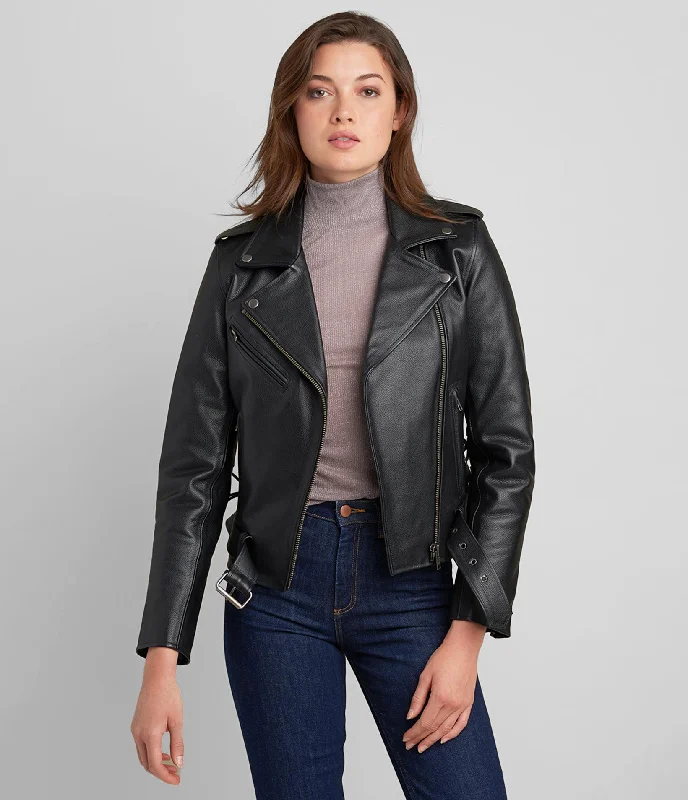Women's Comfortable Lounge Outfit Cleo Asymmetrical Performance Rider Jacket