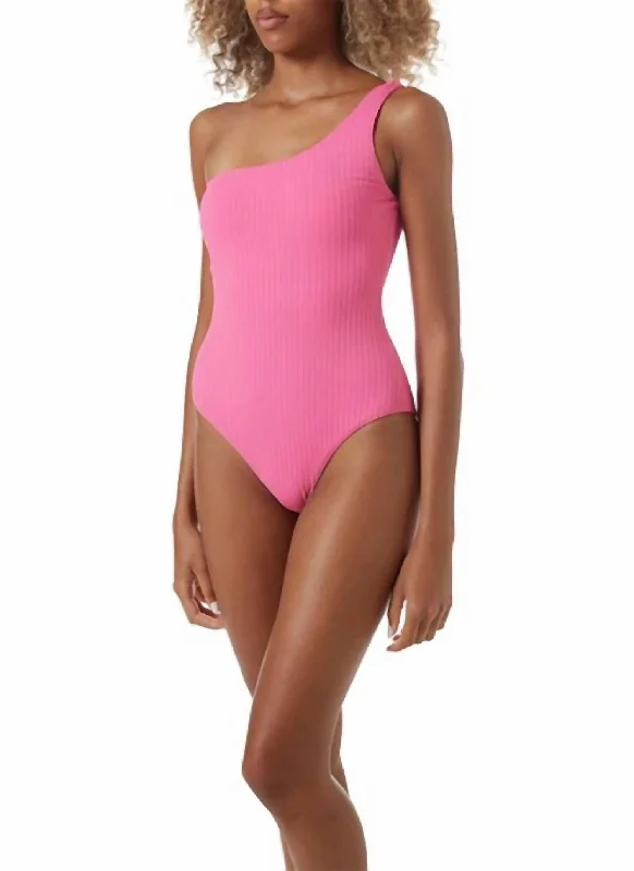 Fashionable Women's Clothes Palermo Ribbed Swimsuit In Hot Pink
