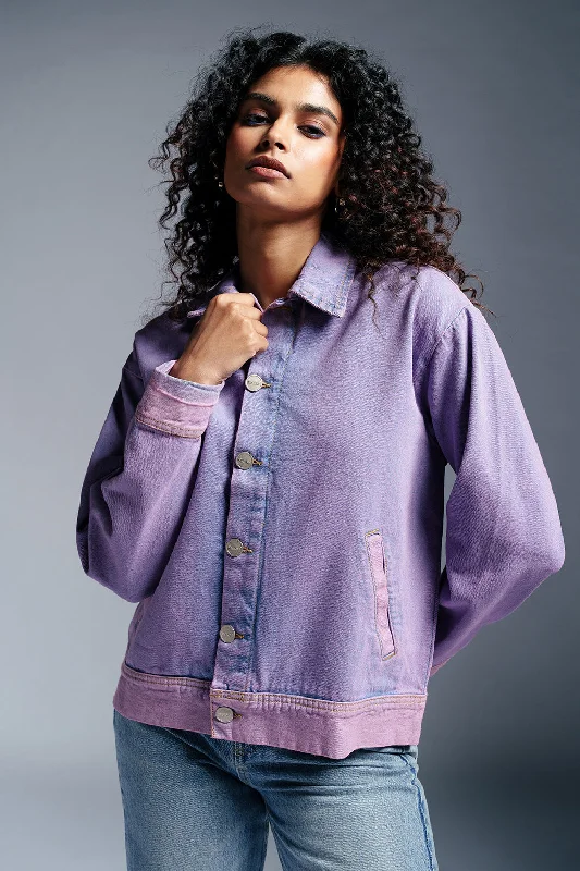 Women's Vintage Garments Berry Pop Denim Jacket