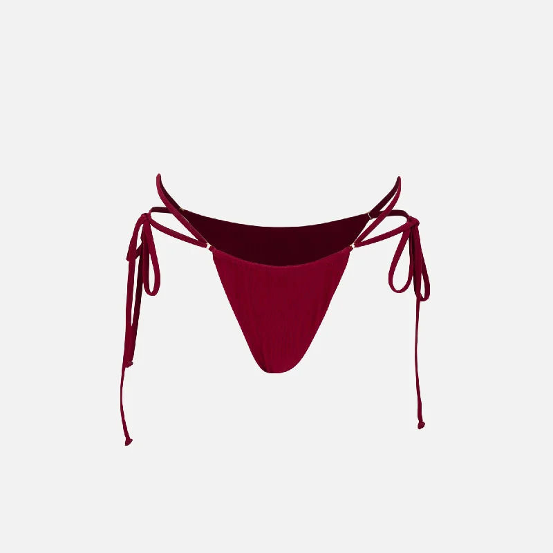 Women's Wedding Apparel Gonza Side Strap Bottom - Borgona