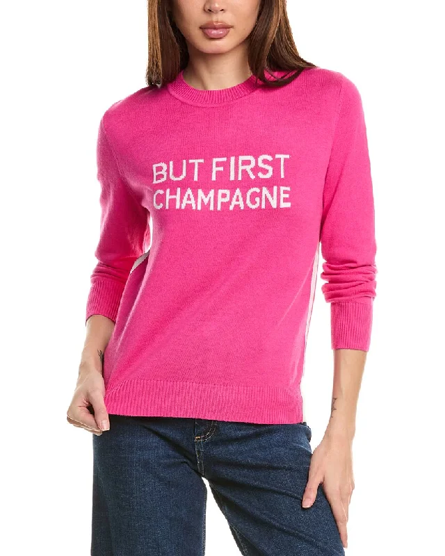 Charming Silhouette Hannah Rose Let's Toast Cashmere-Blend Sweater