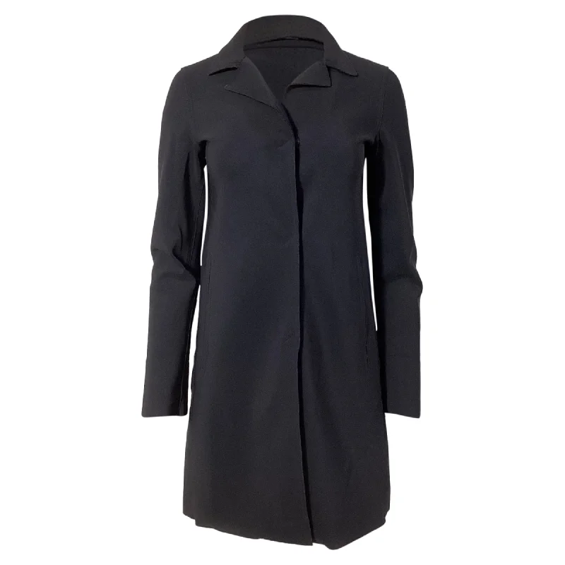 Women's High-Fashion Apparel Herno Car Coat in Black Polyamide