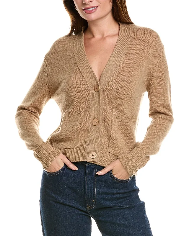 Flash Sale Forte Cashmere Pocket V-Neck Wool & Cashmere-Blend Cardigan