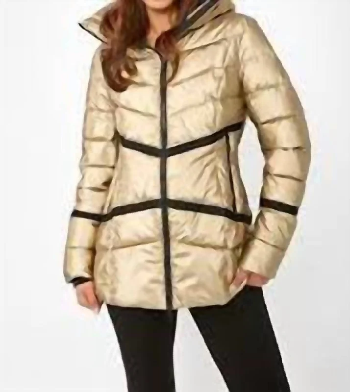 Clothes Sales Puffer Jacket In Gold