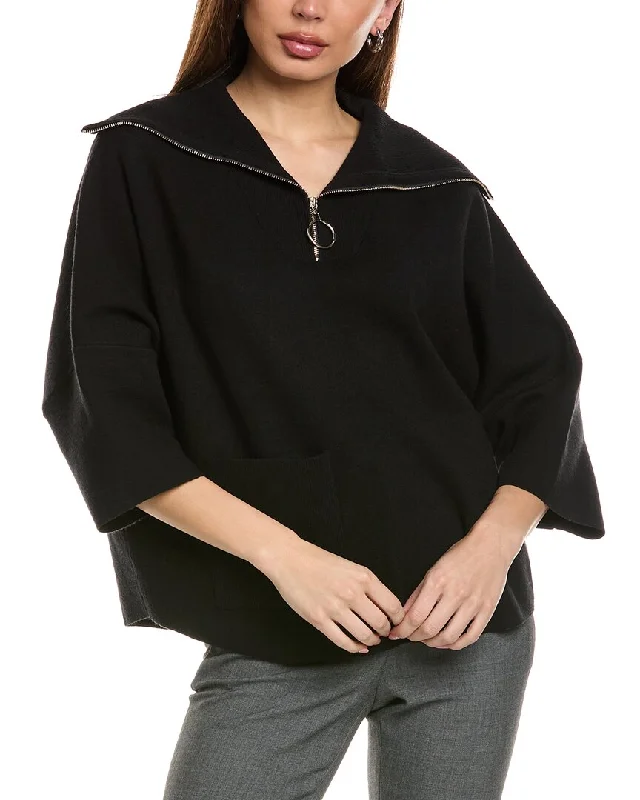 Must-Have Styles Joseph Ribkoff Zipped Funnel Neck Sweater