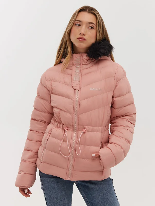 Women's Outerwear for All Weather Conditions Inken Hooded Puffer Jacket
