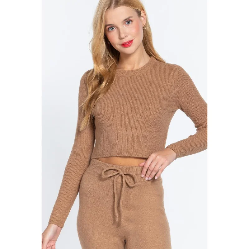 Fashion Forward, Function First Long Slv Crew Neck Sweater Top