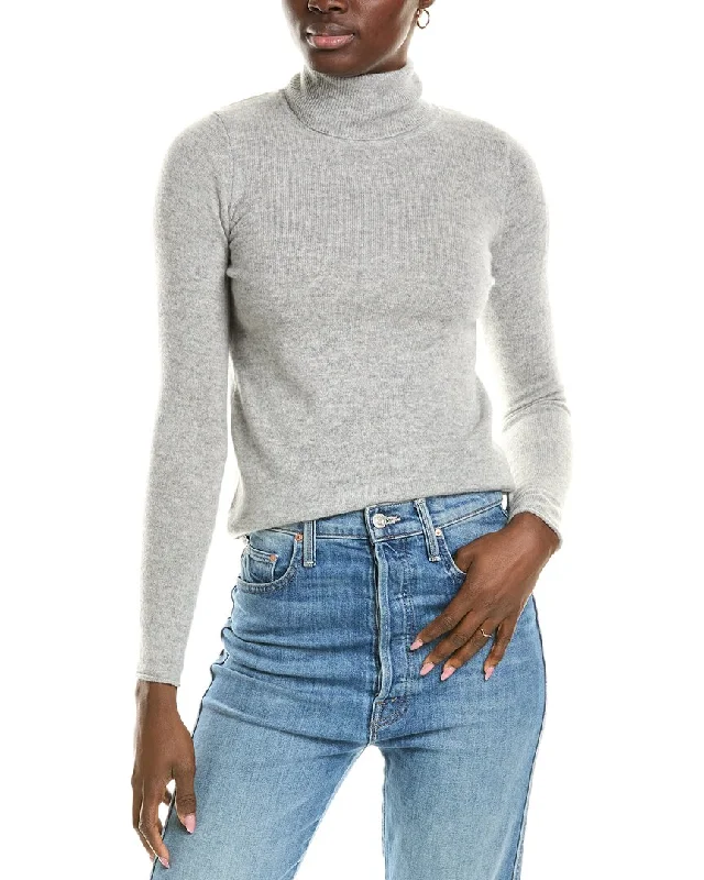 New Season Fashion Preview sofiacashmere Roll Cuff & Hem Turtleneck Sweater